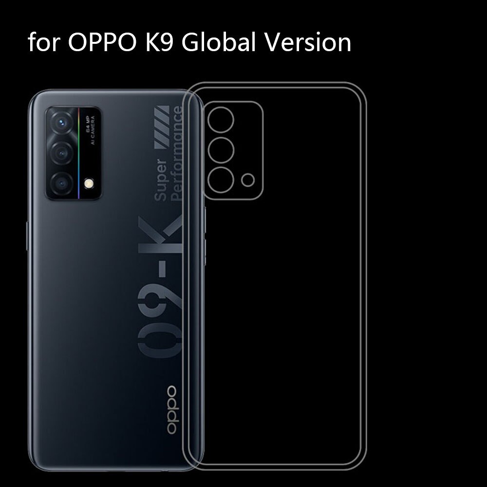 Custodia trasparente originale di alta qualità per OPPO K9 5G Global Soft TPU Camera protettiva trasparente Cover posteriore per telefono OPPOK9 2021 Funda