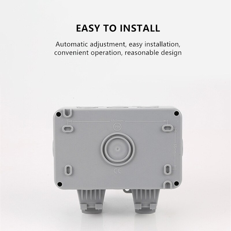 Double Socket Waterproof Outdoor 13A UK Double Socket Switched Socket Double IP66 Outside Use Wall Power Socket Box