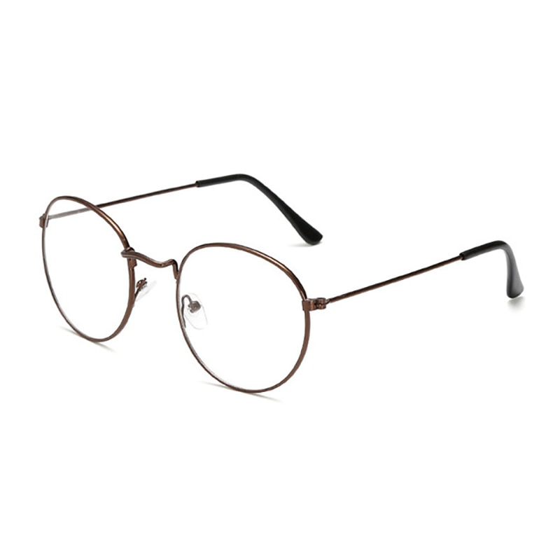 Brand Woman Glasses Optical Frames Metal Round Glasses Frame Clear lens Eyeweare Black Silver Gold Eye Glasses Oval