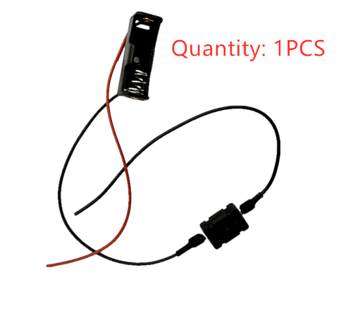 Soporte de batería de 12V 23A, caja de almacenamiento de batería recargable con cable de alambre, soporte de batería de 12V 23A, caja de batería de 12V con interruptor: Negro