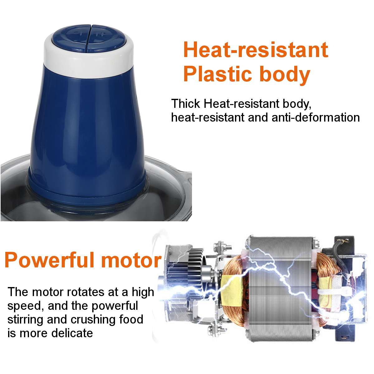 TWO SPEED 220V Stainless Steel Meat Grinder 3L Stainless Steel Meat Grinder Chopper Electric Automatic Mincing Machine Blue