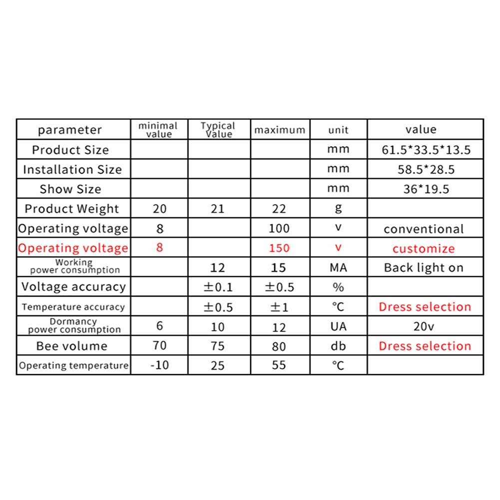 Taidacent 8-100V Waterdichte Dc Batterij Monitor Elektrische Auto Meter Volt Gauge Lithium Lood-Zuur Accu voltage Tester