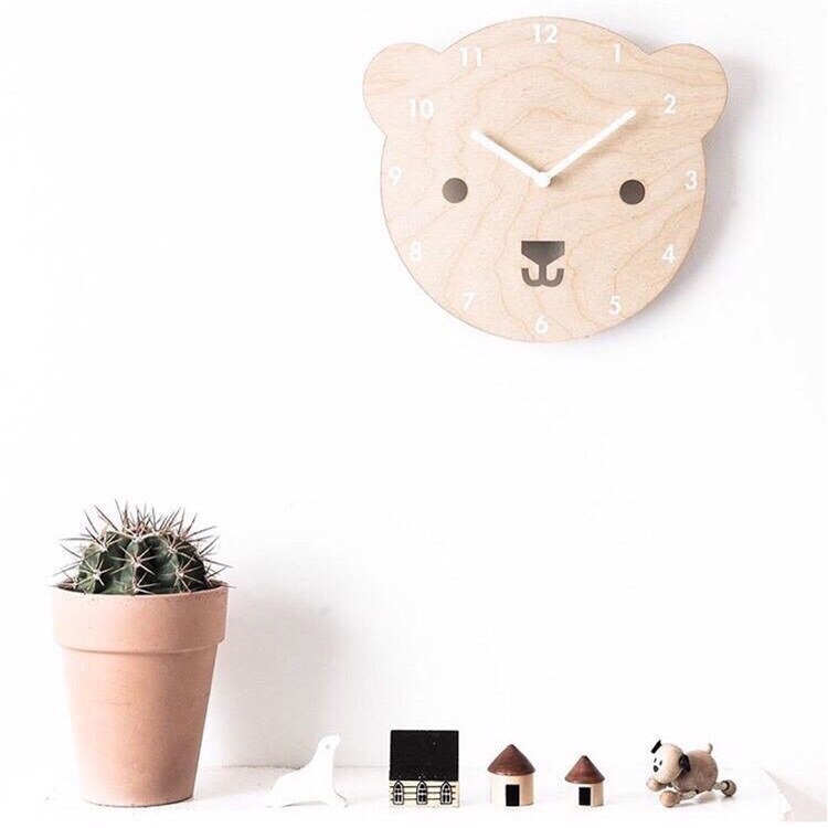 Ins explosie modellen Nordic thuis vos/cat cartoon mute klok wanddecoratie kinderkamer fotografie props