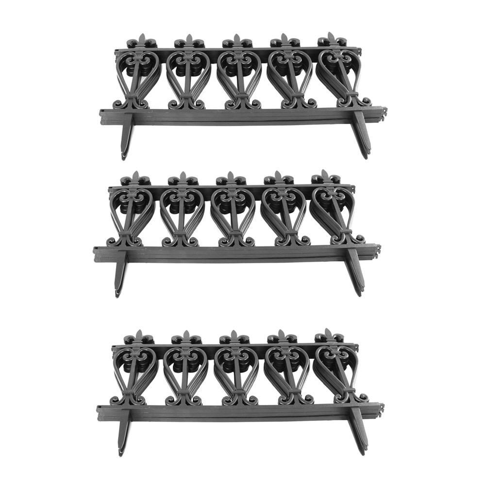 Flowerbed Fence Decorative Cast Border Fencing Plastic Fence Garden Yard Courtyard Supplies Flowerbed Fence Decoration 3PCS: Default Title