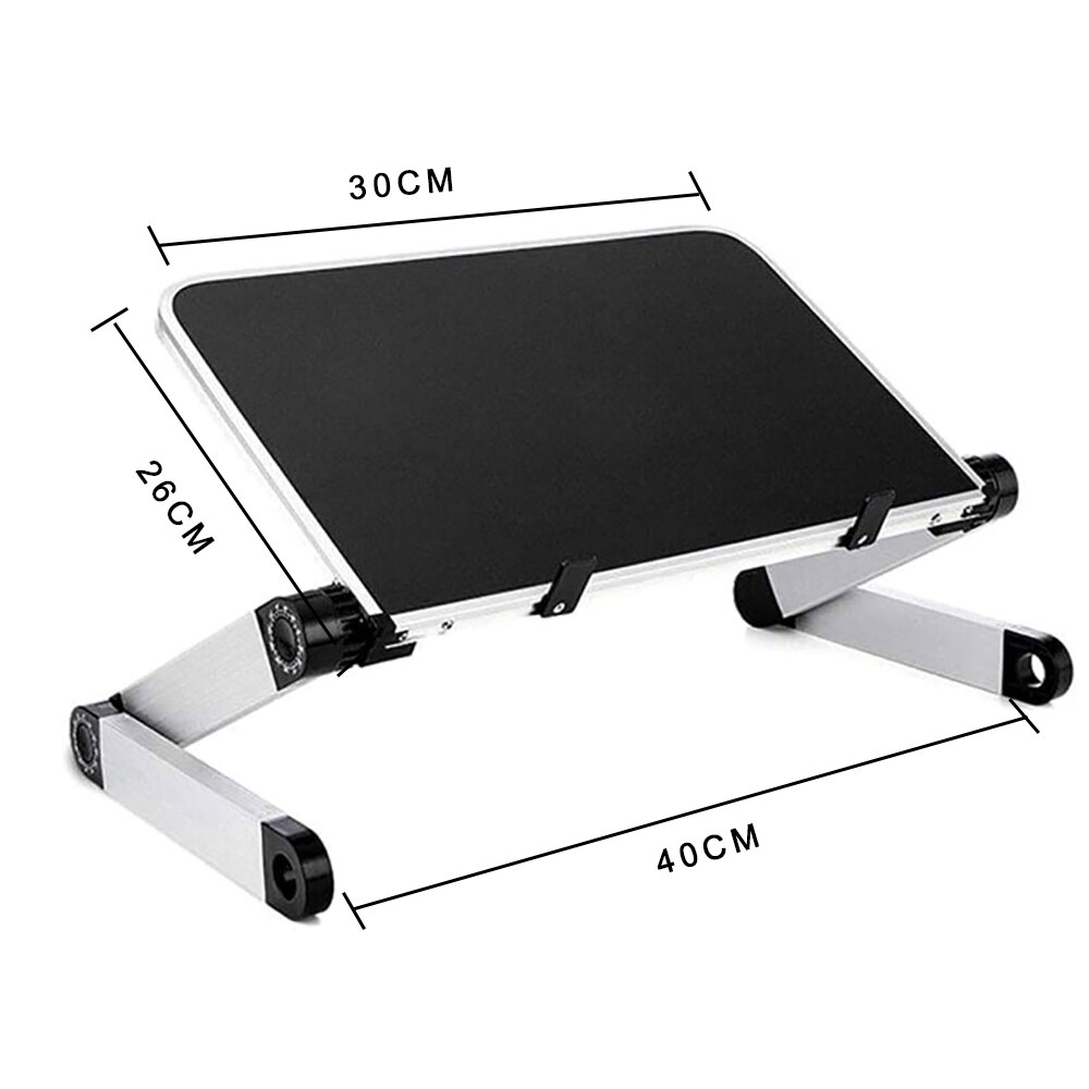 Doonall justerbart bærbar stativbord til kontor bærbar lap desk stativ kompatibel notebook tabletter foldbar løftebøjle: S sort
