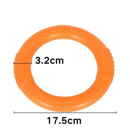 Dogs Toys Pet Rally Ring Molar Teeth Cleaning Toy Large Dog Side Shepherd Labrador Interactive Training Toys Dog Accessories: Orange