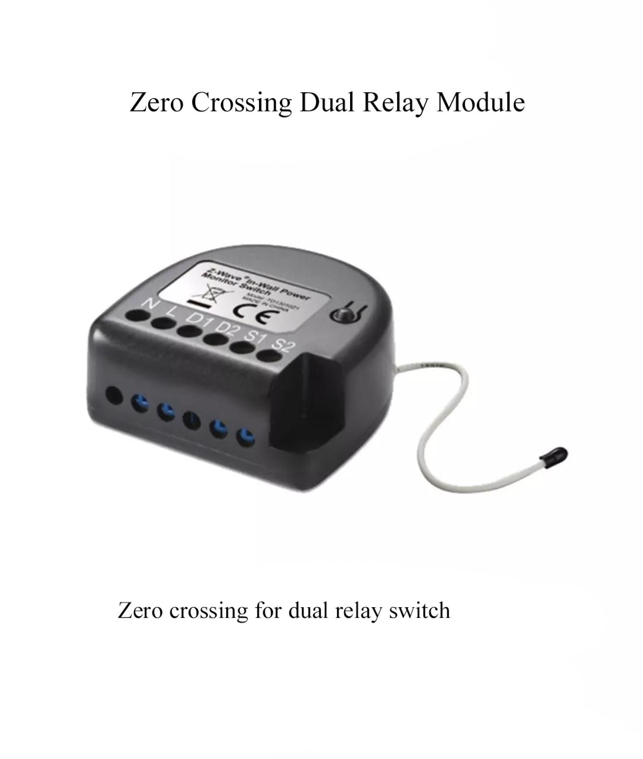 Eu 868.42 Mhz Z-Wave Plus In Muur Dual Relais Schakelaar Module Twee Droge Relais Nul Kruising Met Energie meter Functie