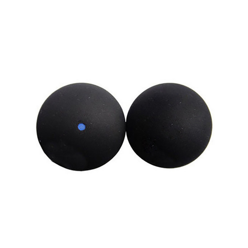 2 stk/parti squashbold blå rød gul lavhastigheds sportsgummibolde sorte til spillertræning 40mm: En prik blå