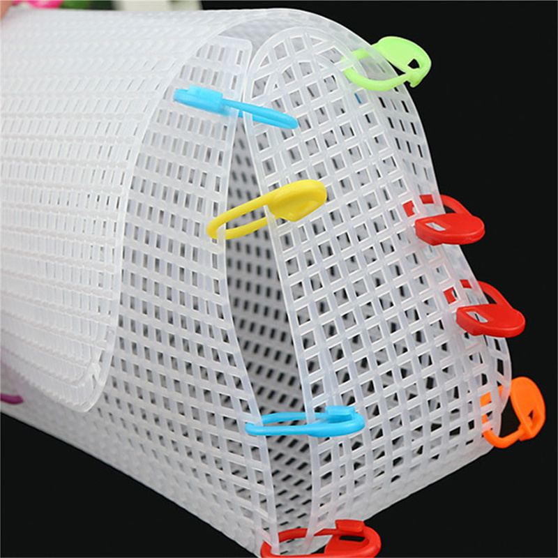 Plastic Gaasdoek Voor Het Maken Van Tassen, Doe-Het-Zellen Van Handwerktassen, Weefmateriaal, Klinkhaakzakken Gemaakt Van Plastic Rooster Haak Handwerkaccessoires