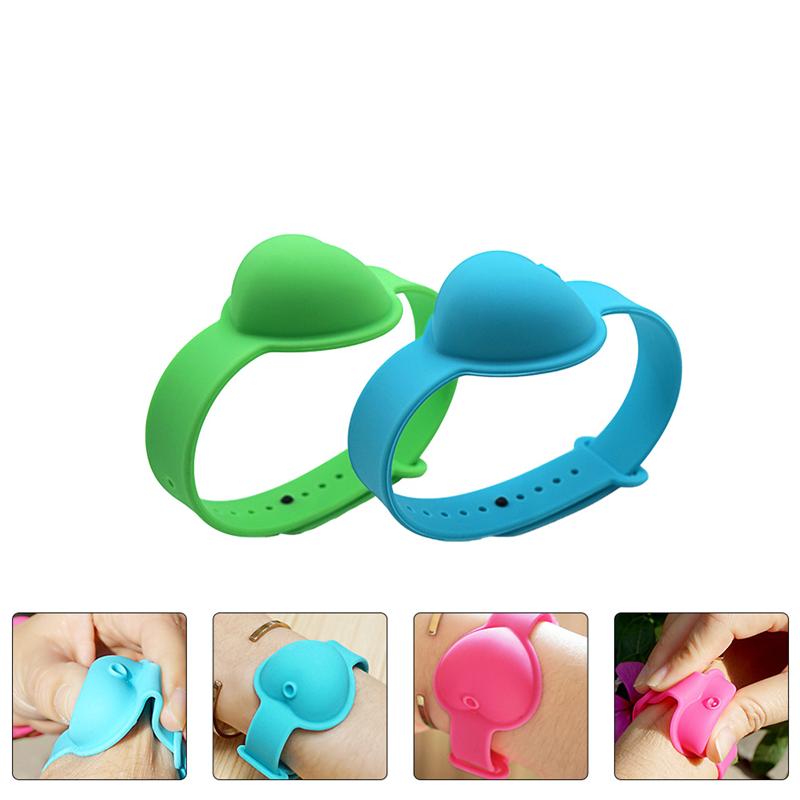 2Pcs Hand Sanitizer Wristband Liquid Soap Wristband for Travel Outdoor