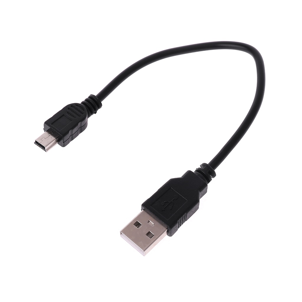 USB 2.0 Short A Male To Mini 5 Pin B Data Cable Cord Adapter