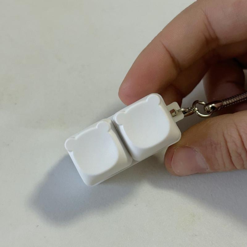 {kein Licht}9 Tasten Tastatur Tastenkappen zappeln Spielzeug Party betonen Linderung Diy Tastenkappen Spielzeug Tastaturkappe Fingerknopf zappeln Finger Keycap: Braun