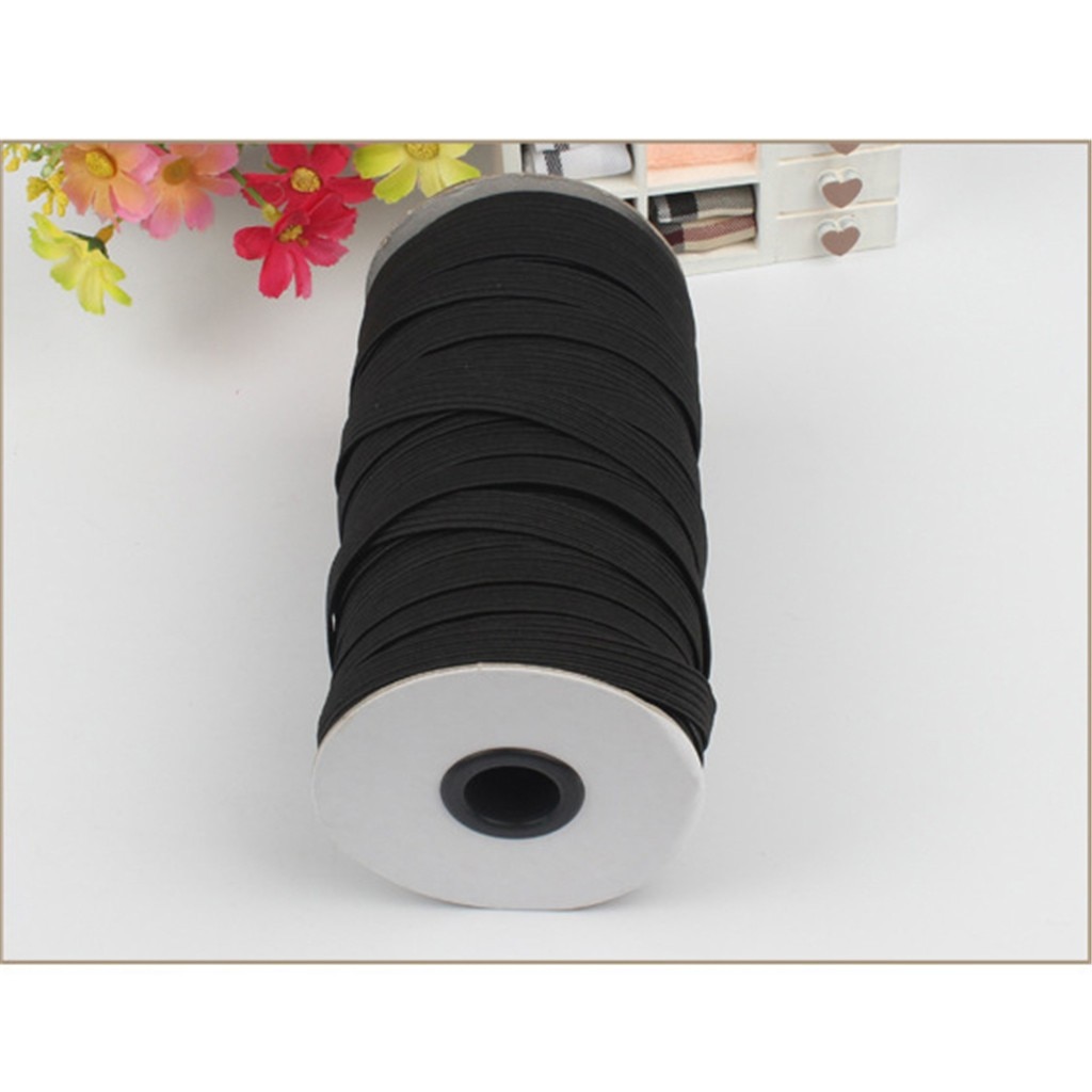 Elastic Bands White and Black 100 Meters 3mm 4mm 5mm 6mm Polyester Elastic Bands for Clothes Garment Sewing Accessories