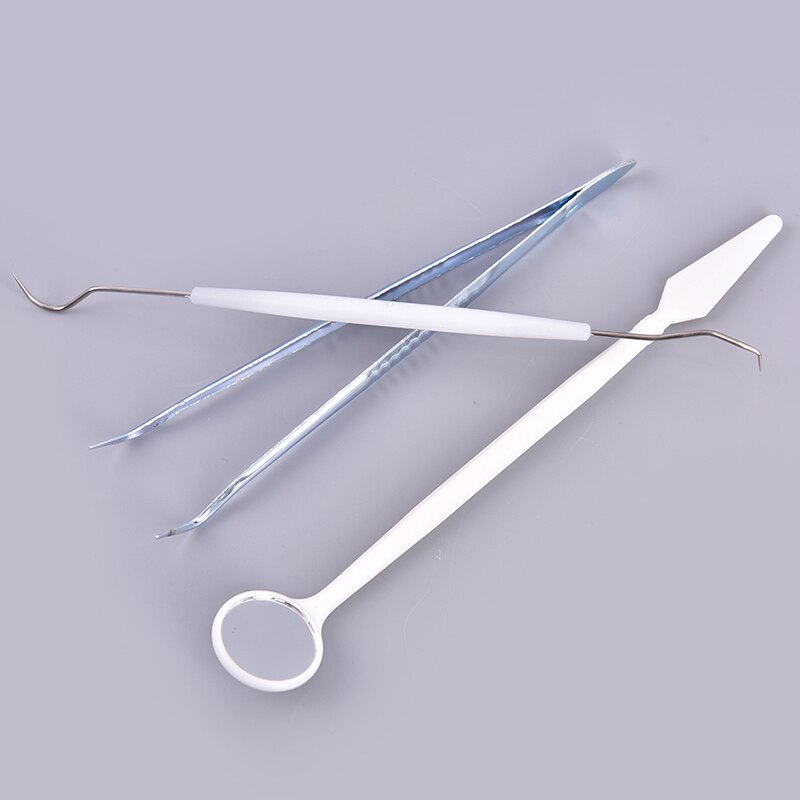 3Pcs Jogo De Ferramenta Dental Dentista Dente Higiene Limpo Inoxidável Picaretas Espelho Kit de Saúde Oral Dente Limpeza Inspeção Tártaro Limpo
