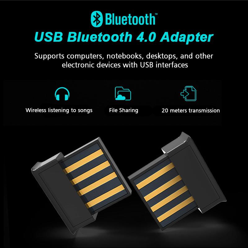 Bluetooth Adapter Mini Bluetooth 4.0 Ontvanger Bluetooth Dongles Ondersteuning Voor Winows Linux Vista Mac OS voor Laptop Tablet PC r20