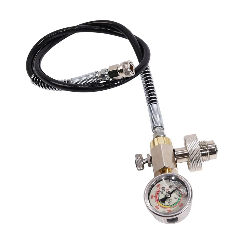 Duiken Pcp Lucht Systemen Rvs Din Vullen Opladen Adapter Slang Hpa Grote Gas Cilinder Kleine Cilinder