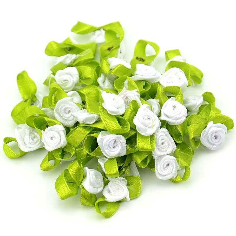 100PCS Artificial Mini Silk Rosettes Fabric Flowers Heads Making Handmade Satin Ribbon Roses DIY Craft For Wedding Decoration: VIOLET/紫罗兰