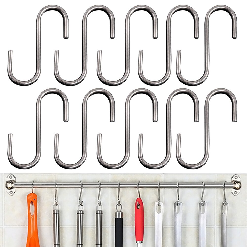 Ss Hook Rack 10pcs Stainless Steel Hook Universal Rack Hooks St... – Grandado