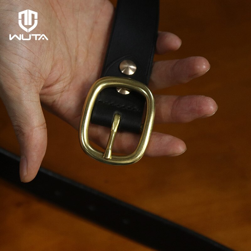 WUTA Solid Brass Belt Buckle Pure Copper Women Men&#39;s Pin Buckle Manual DIY Leather Craft Hardware-Various Size