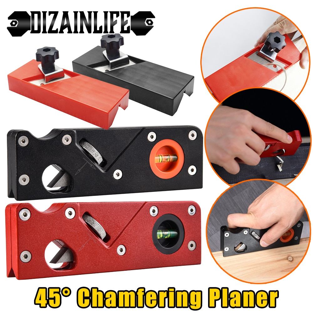 Mini Wood Hand Planer Woodworking DIY Chamfering Tool Trimming Planer 45 Degree Angle Corner Shaving Woodcraft Deburring Tool