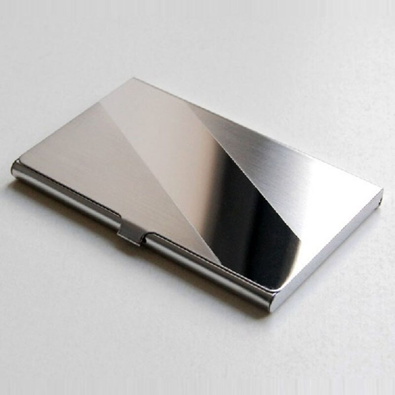 Vandtæt rustfrit stål sølv aluminium metal sag kasse forretnings id navn kreditkort holder dækning navnekort: Mønster 5