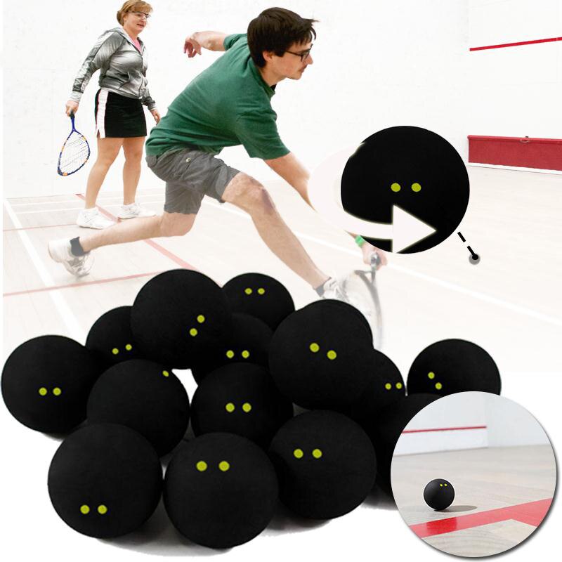 Superselg-squashball to gule prikker lavhastighets sportsgummiballer spillerkonkurranse squash (2 stk )