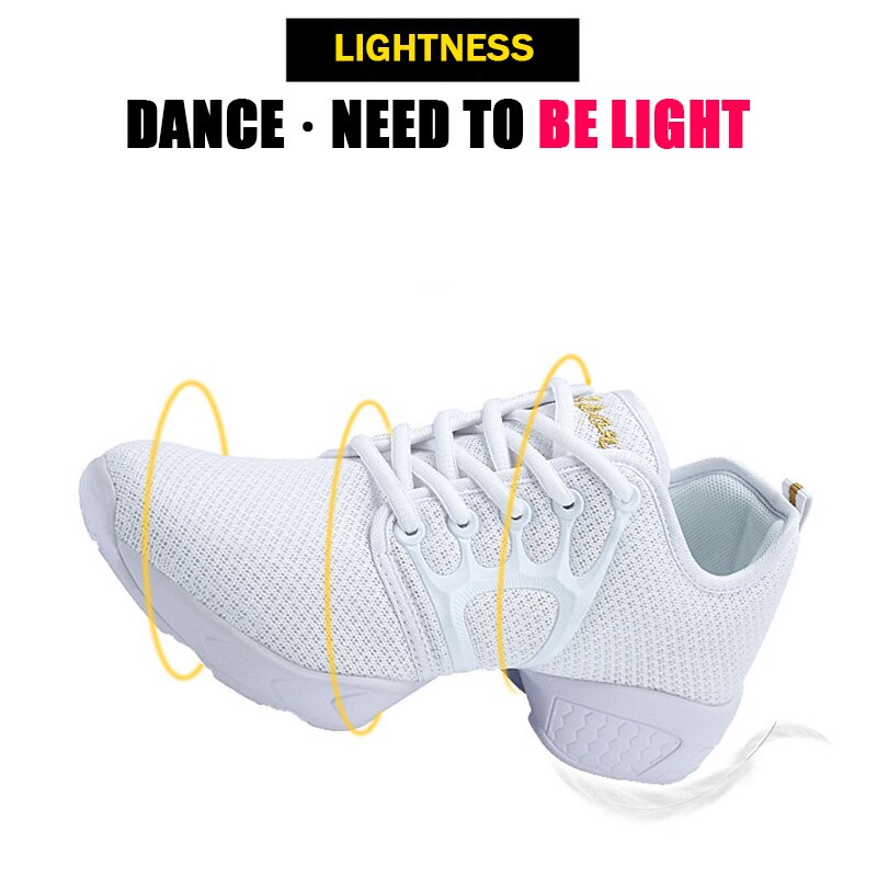 Zapatos de baile para niña, zapatillas deportivas con suela exterior blanda para mujer, zapatos de práctica moderna Zapatos de Baile de Jazz, zapatillas de deporte de plataforma de talla grande 41,