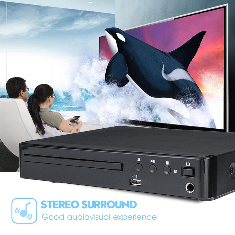 Hd dvd-spelare för tv med hdmi av-utgång innehåller hd med av-kabel usb-ingång video  mp4 mp3 cd usb med fjärrkontroll