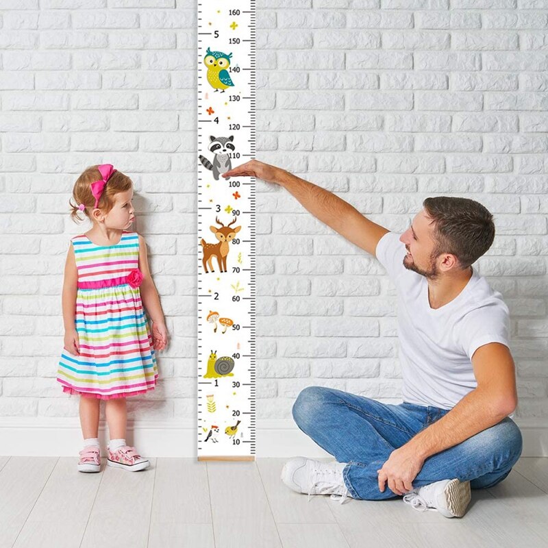 Height Chart For Kids Canvas Wall Hanging Growth Chart Nursery Height Measuring Ruler For Baby Bedroom Decoration