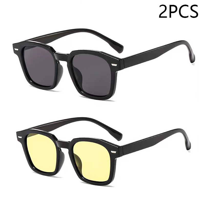Unisex Rectangle Vintage Sunglasses Retro Sun Glasses Female Lady Eyeglass Cat Eye Casual Goggles UV400: GRAY