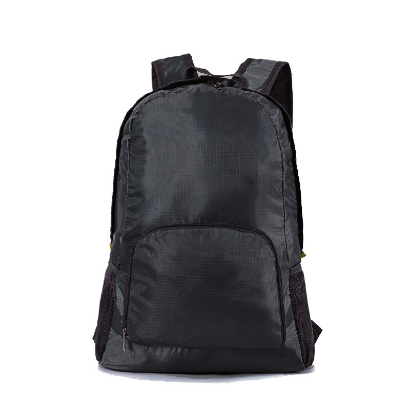 Sac à dos de voyage pour femmes sac d'école sac à dos d'école pour hommes sac à dos pliable de grande capacité sac à dos en Nylon sac à bandoulière léger: Black