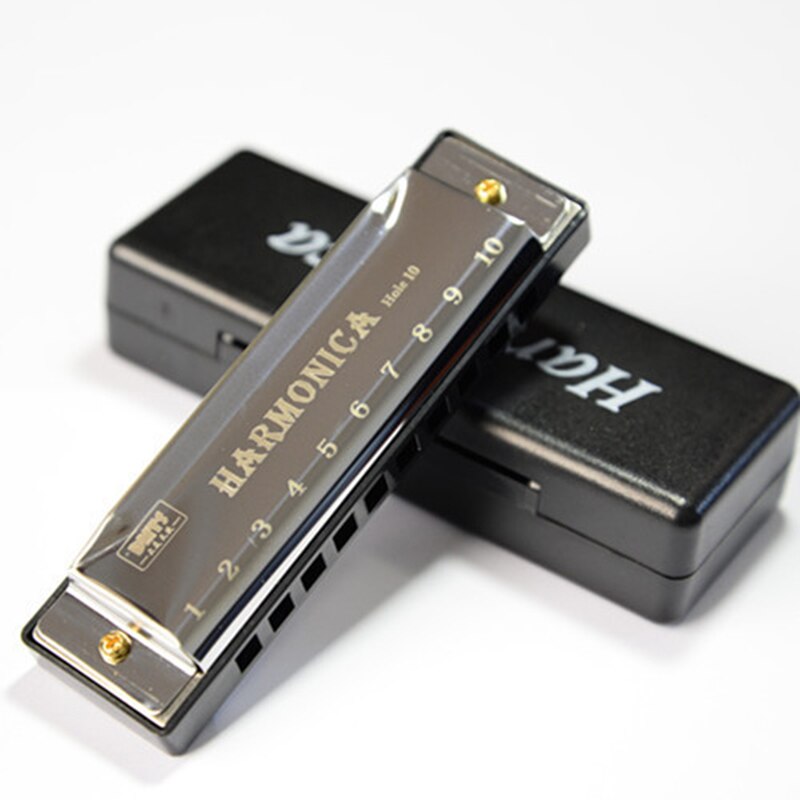 10 Holes Key of C Blues Harmonica Musical Instrument Educational Beginner Teaching Playing Copper Core Resin Harmonica