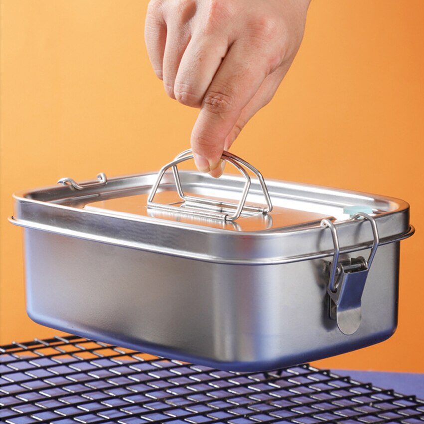 304 Roestvrij Staal Lunchbox Voedsel Container Bento Box Voor Kinderen Volwassen Double Layer Grote Capaciteit Servies Voedsel Opbergdoos