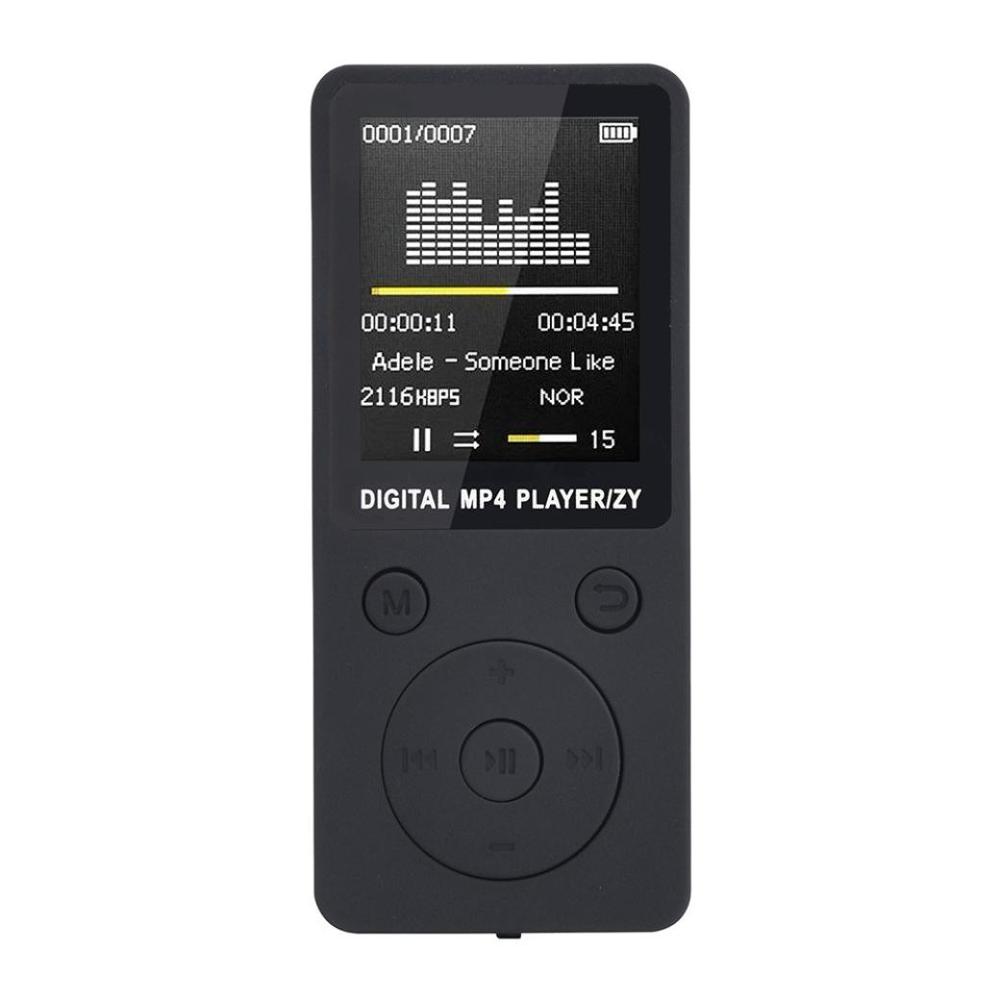 70 Uur Afspelen MP3 MP4 Lossless Geluid Muziekspeler TXT E-book FM Recorder TF Kaart Ondersteuning tot 128GB Droship: Black