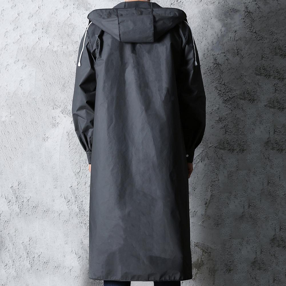 Black Adult Waterproof Raincoat Hooded EVA Long Men Women Raincoat for Travel Fishing Climbing Cycling