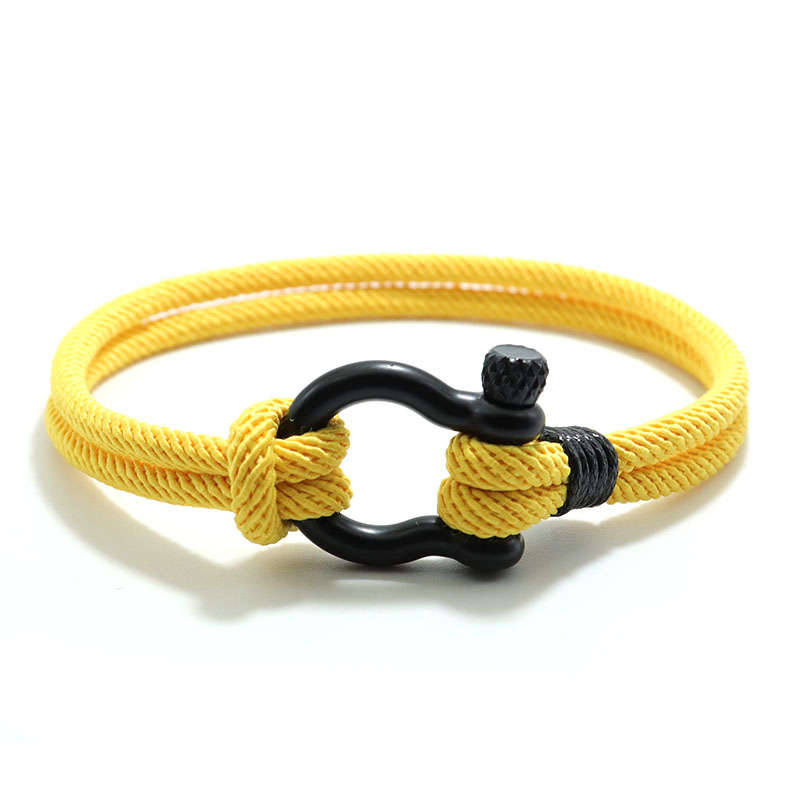 Nueva Pulsera para hombre, pulsera de cuerda de la suerte de 4mm para hombre, para novio, Brazalete de supervivencia al aire libre, Pulseira Masculina, Pulsera de cadena de cordón: Estampado en caliente