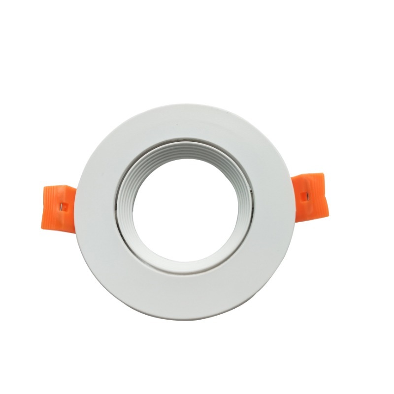 10 Stuks 75Mm Uitgesneden Maat Rond Beweegbare Rotatie Kunststof Mr16 Gu5.3 Gu10 Spot Armatuur Downlight Frame
