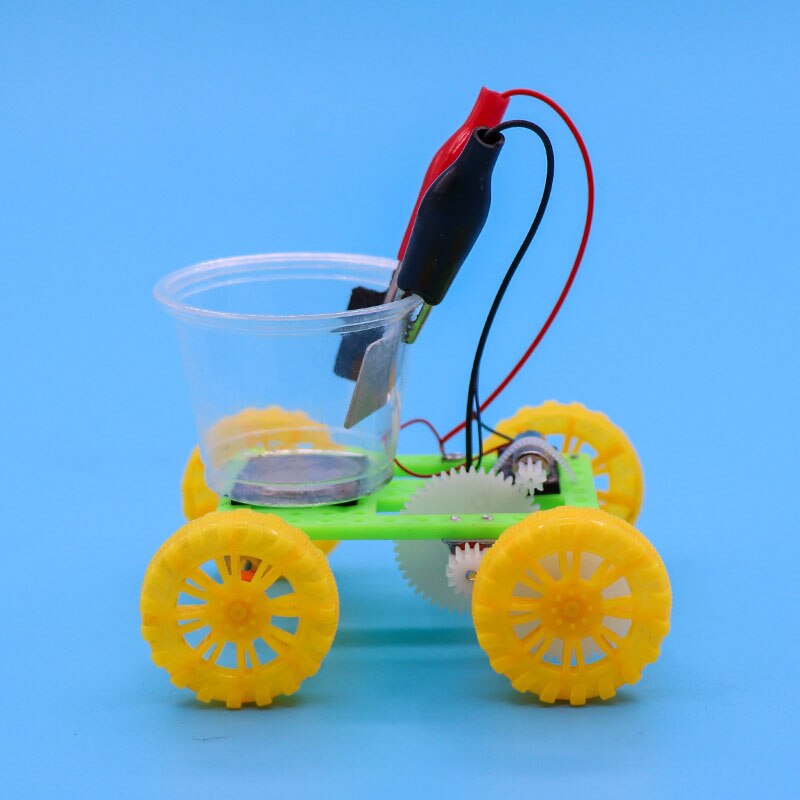 Gizmo-coche eléctrico de agua salada para niños, ensamblado de juguete rompecabezas hecho a mano, recursos didácticos de Física