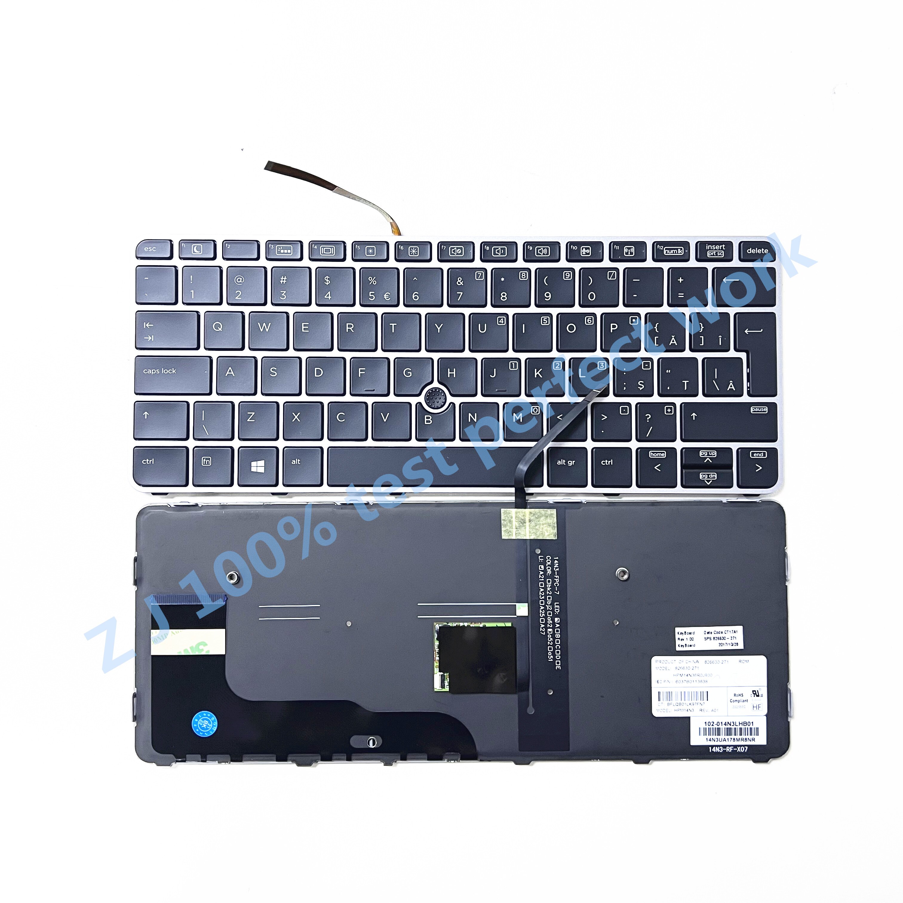Original UK Backlit Positivo Notebook Keyboard For HP EliteBook 820 G3 820 G4 725 G3 725 G4 826630-271 100% Tested Fast Ship