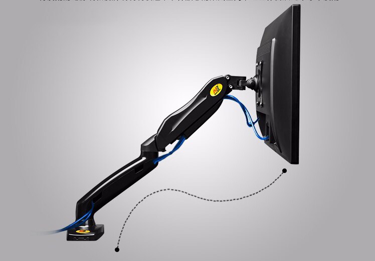 NB F80 Schreibtisch17-27 "LCD LED-Monitor Halfter Arm Gas Frühling voll-Bewegung TV Montieren beladen 2-6.5kgs