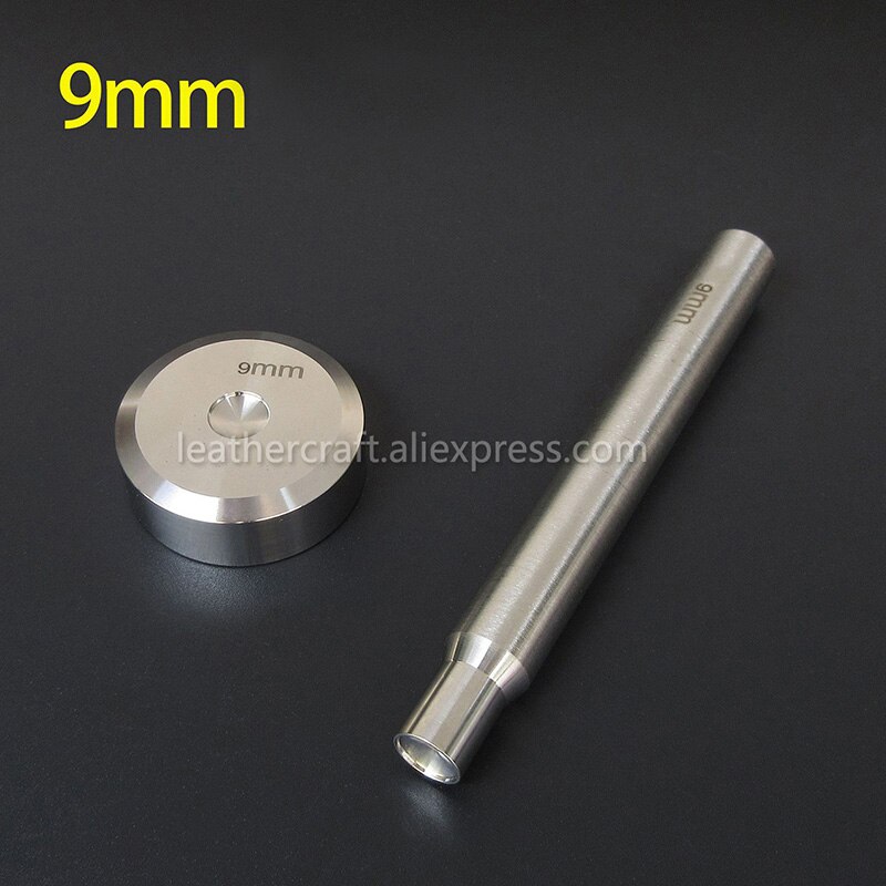 1pcs Double cap rivets setting tool kit rivet punch setter hand tool Stainless Steel spike studs for leather craft garments shoe: Dark Khaki