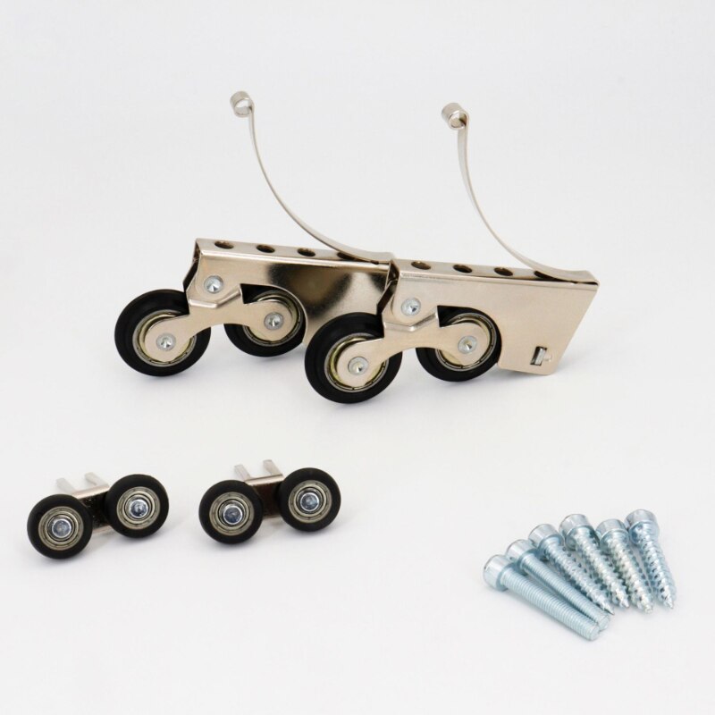 Sliding door double wheel runner silent roller closet glass sliding door pulley partition light rail sliding door pulley