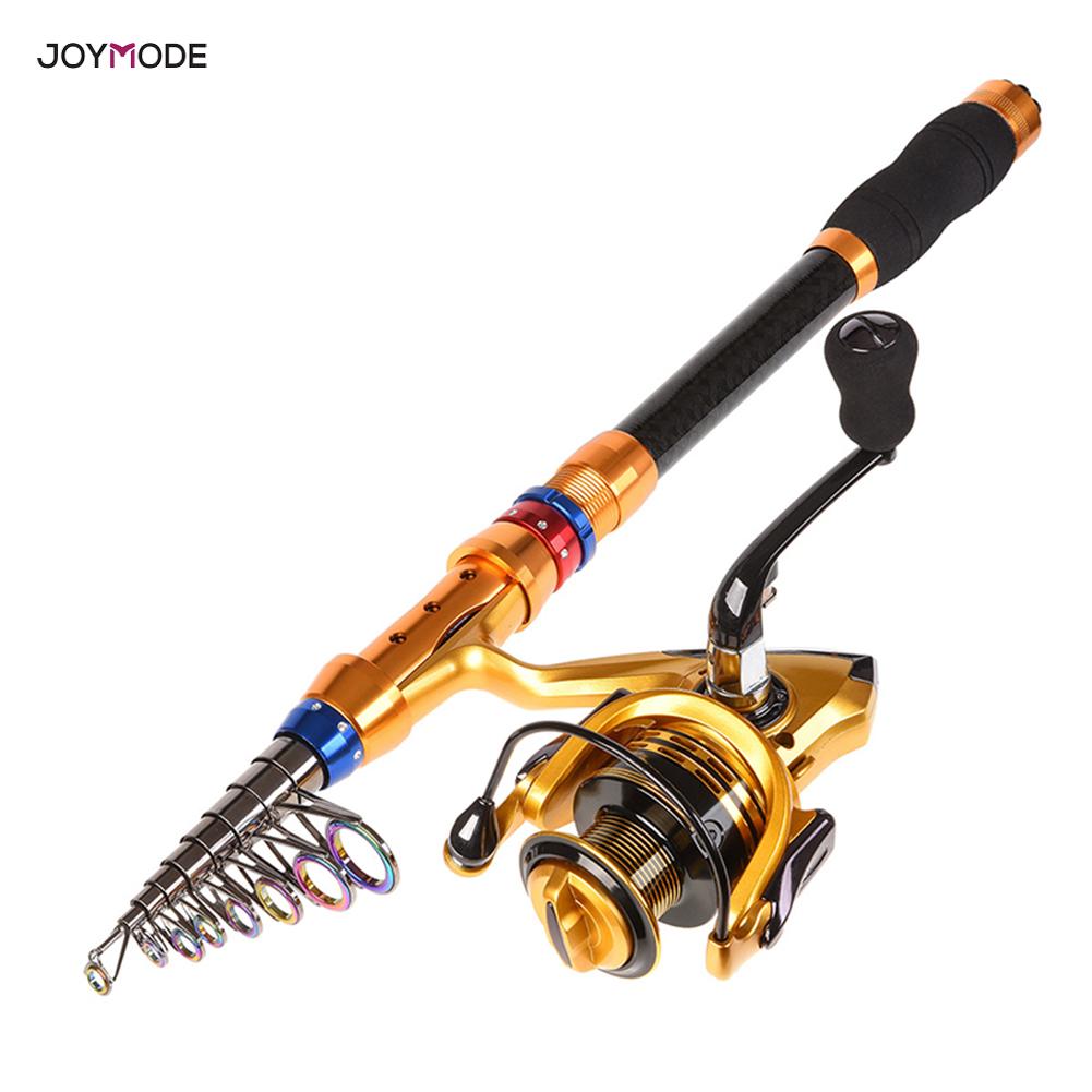 JOYMODE Telescopic Fishing Rod Combo and Reel Full Kit Spinning Fishing Reel Gear Pole Set 1.8M/2.1M/2.4M/2.7M/3.0M/3.6M