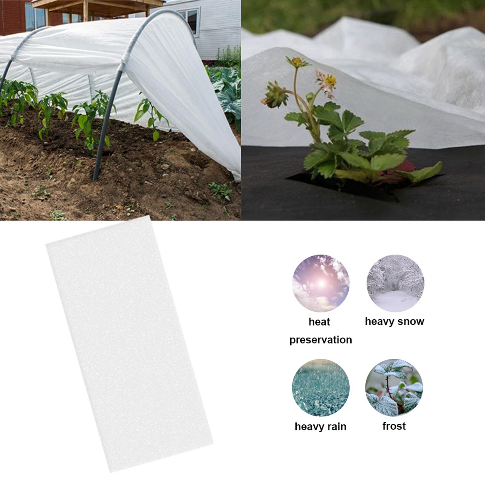 Garden Fabric Plant Care Cover Outdoor Frost Protection Blanket Floating Row Crop Cover Garden Prevent Bird Mesh Netting Cloth