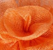 Green sinamay wedding bridal fascinator headwear women formal fascinator accessories hair pin mesh headdress formal hat: Orange