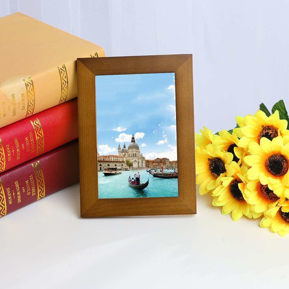Wooden Picture Frame Wall Mounted Hanging Photo Frame Home Decor DIY Crafts Decoration Wall Decals Frame &jw