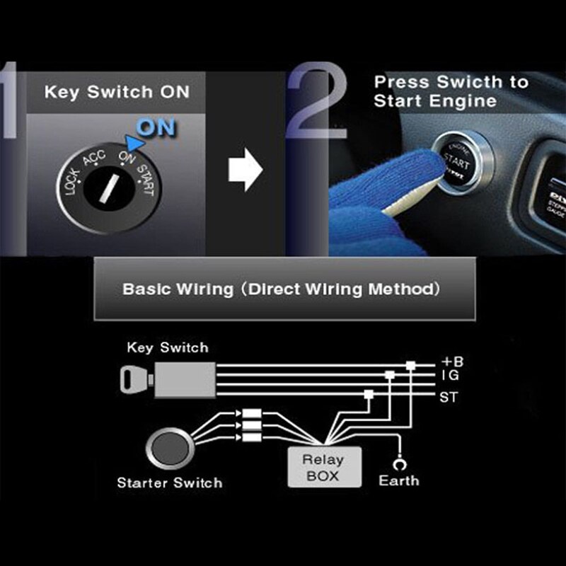 Push Start Button LED Illumination Auto Cool Keyless Entry Car Engine Ignition Push Start Button Red