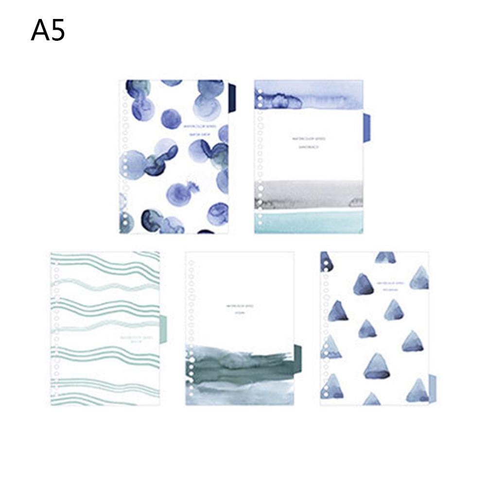 1Set Fresh Diary Paper Binders A5 A6 Loose Leaf Notebook Divider Index Separator B36C: A5 Pattern B