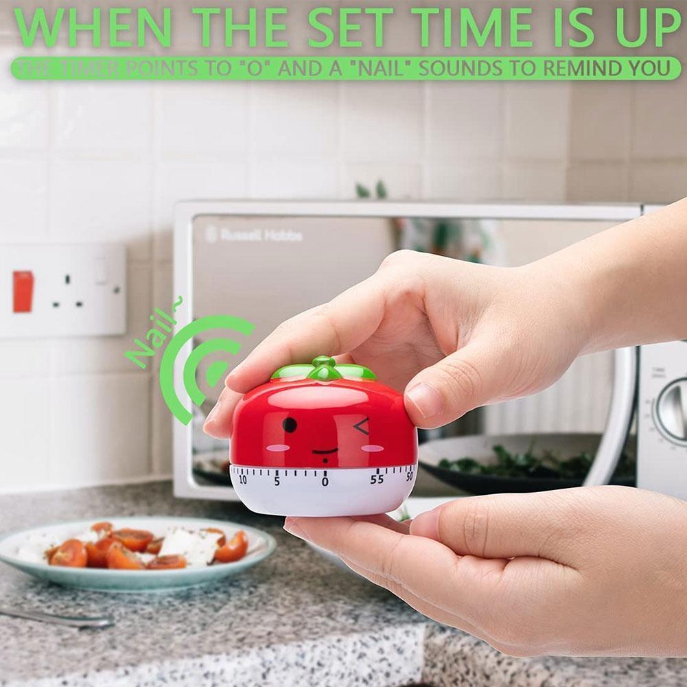 Pomodoro Kitchen Timer Alarm Clock Cartoon Vegetable Kitchen For Household Baking Helper Supplies Reminder Shaped Cooking E C8v4