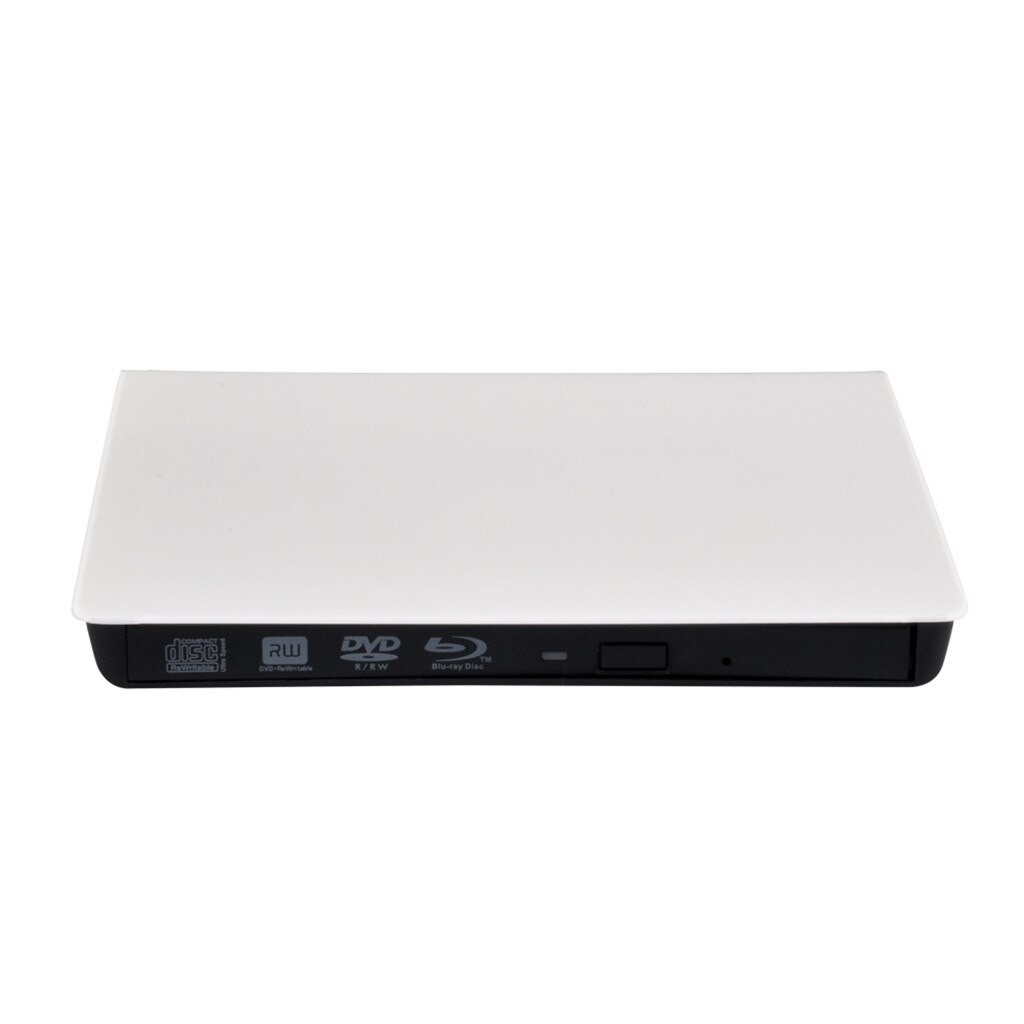 Maikou-carcasa de DVD/CD-ROM RW, reproductor de DVD, unidad externa portátil, USB 3,0, SATA, para Macbook, PC y portátil: white 12.7mm